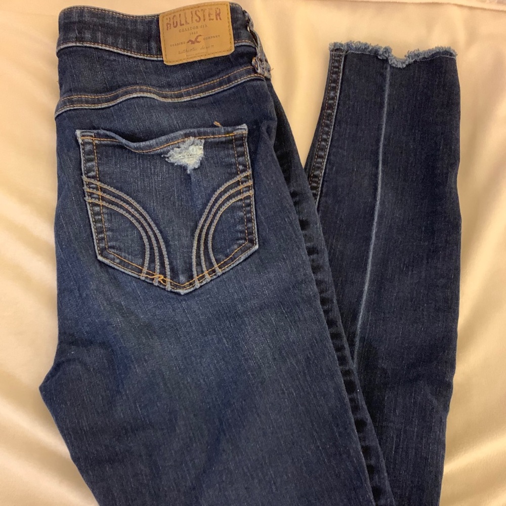 Torn Hollister Blue Jeans